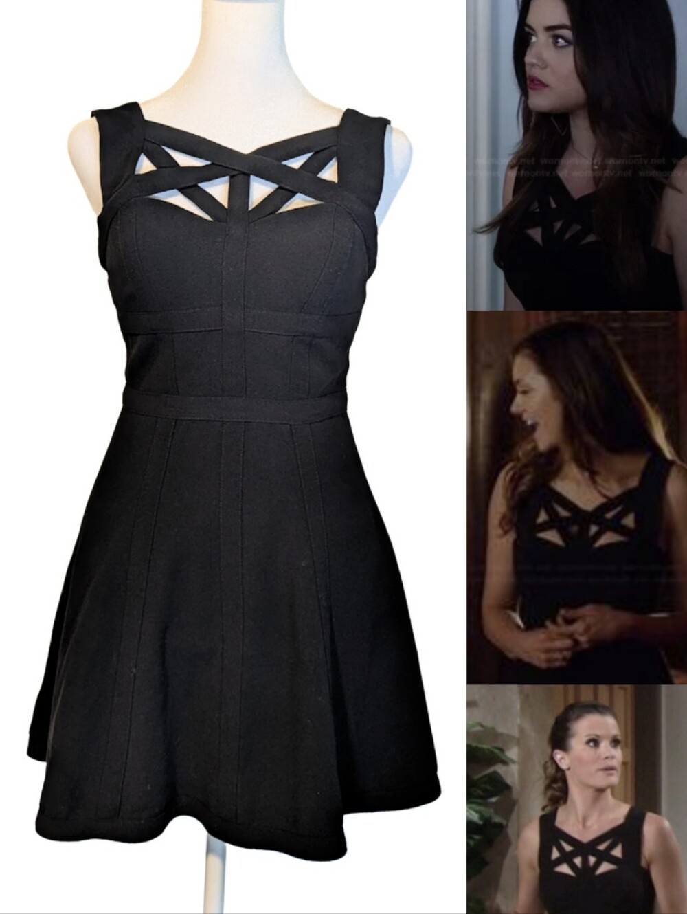ASO The Vampire Diaries Elena BCBGMAXAZRIA Yasminka Black Dress Size 4 XS 0/2 4P